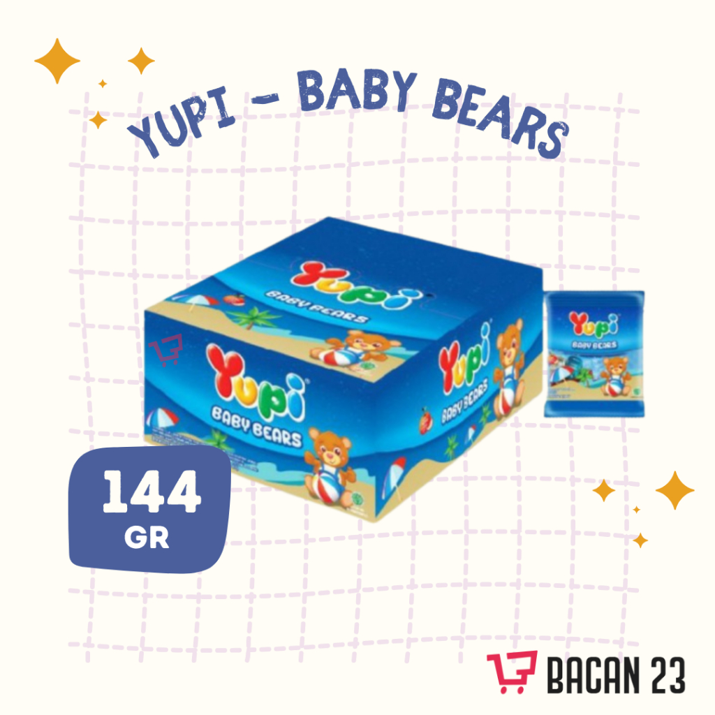 

Permen Yupi Baby Bears 144gr (24 pcs x 6 gr) Yupi Aneke Rasa