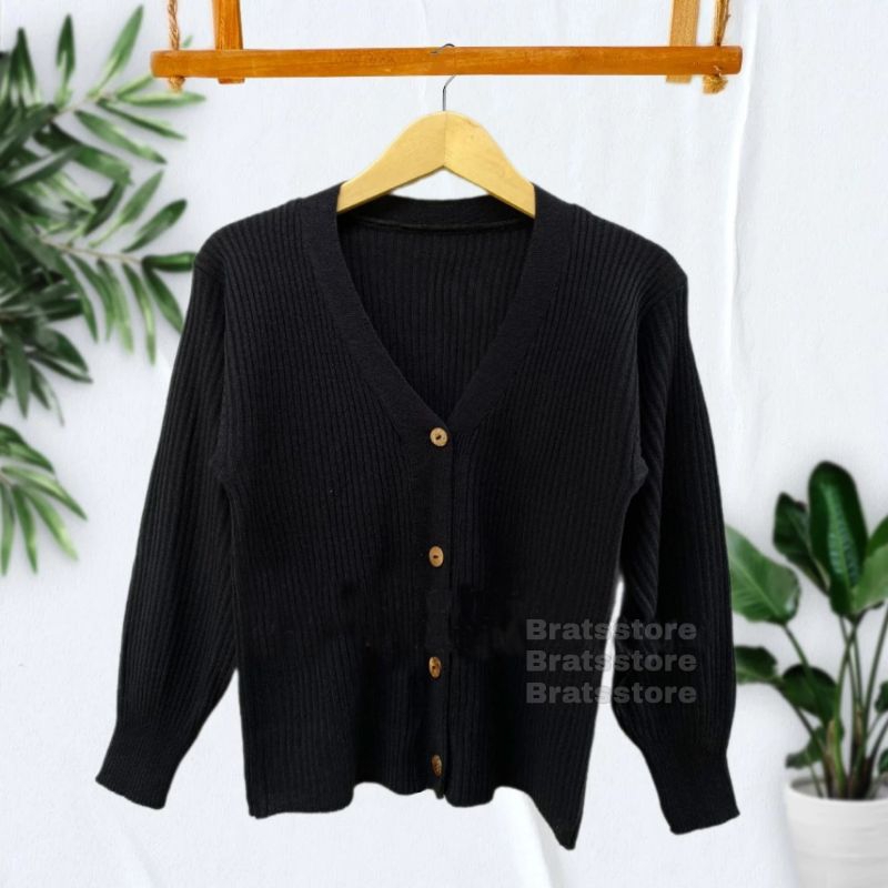 CARDIGAN CROP // CARDI KANCING BATOK // CARDIGAN RAJUT  KANCING BATOK
