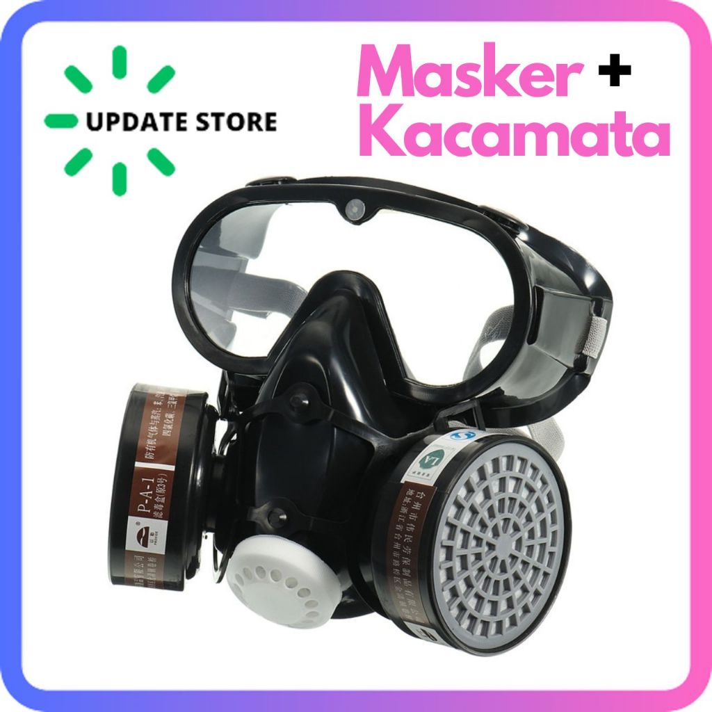 Masker Gas Respirator Full Face with Kacamata - SF01