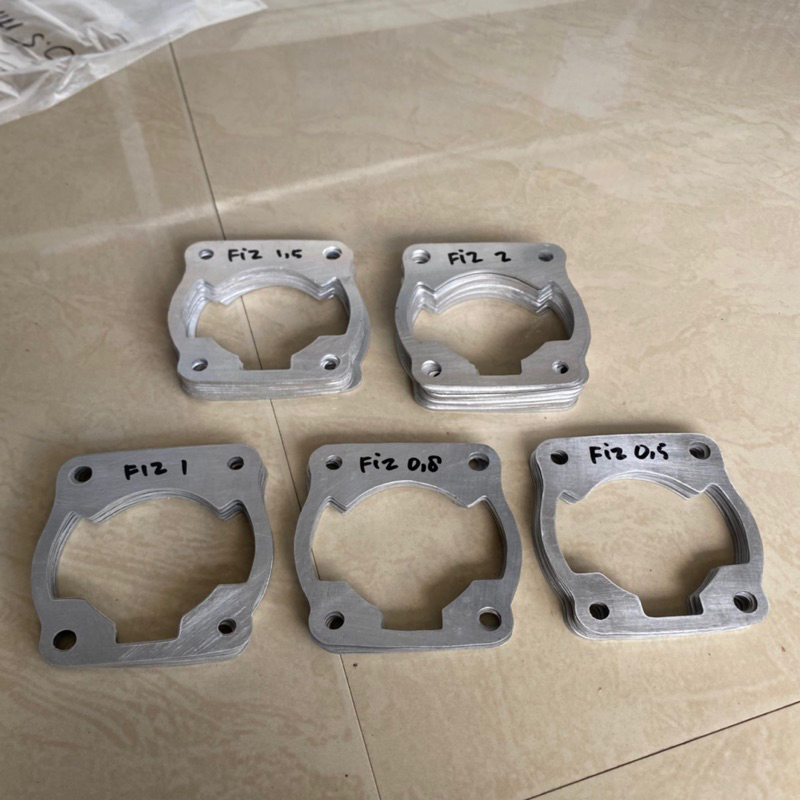 packing paking blok alumunium fiz r force1 plendes blok fizr force1 F1 0,5 0,8 1 1,5 2mm