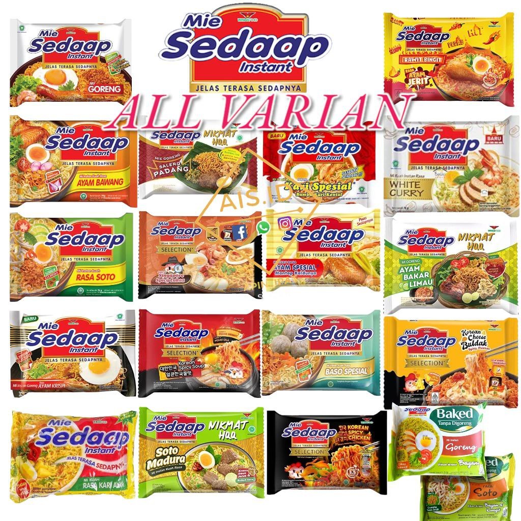 

MURAH MIE SEDAAP ALL VARIAN RASA ADA GORENG DAN KUAH