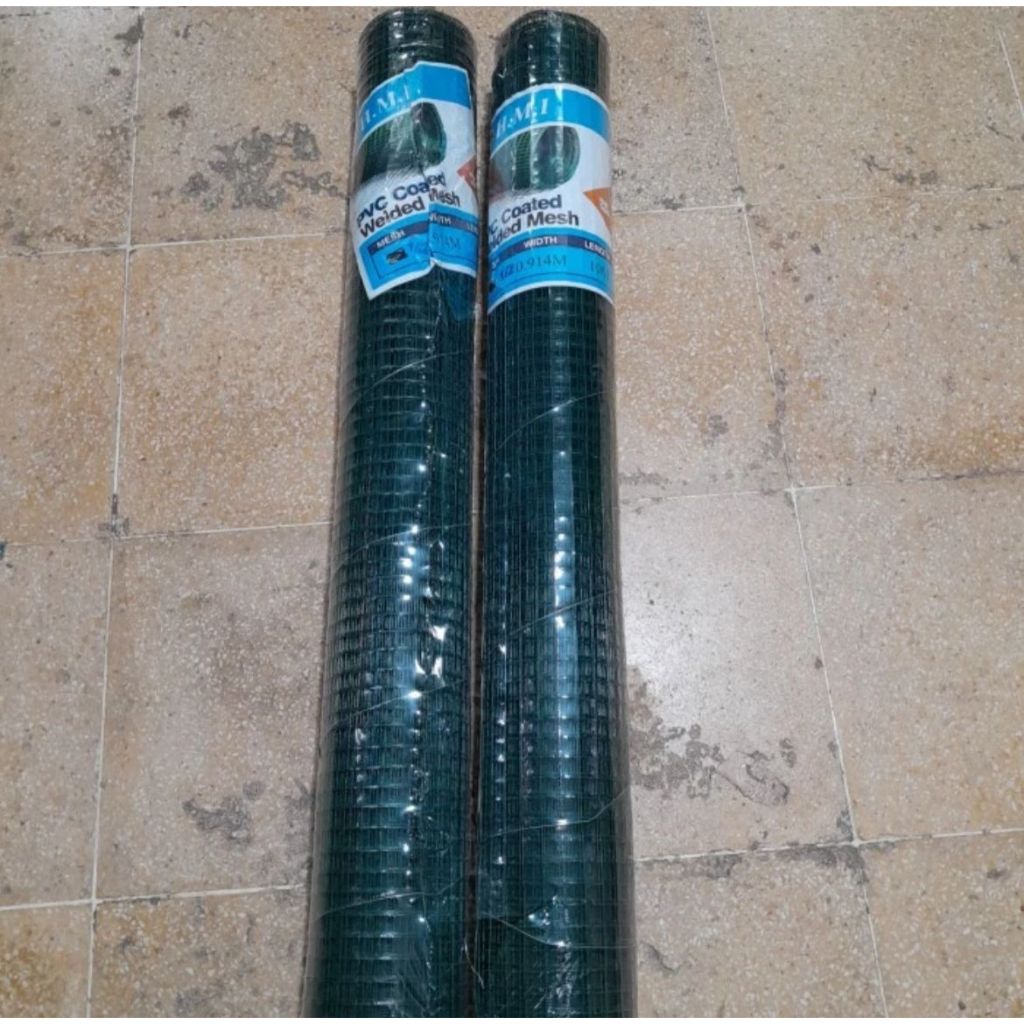 Kawat Loket Pvc 1/2 in x 90cm x10mtr / Kawat Loket Pvc Hijau 1/2