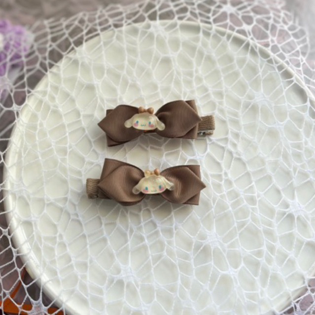 jepit rambut anak hairpin anak brown coklat cinnamon roll