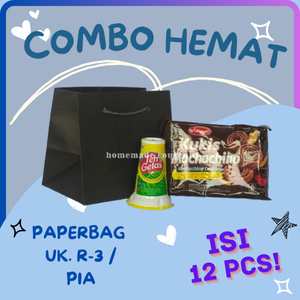 

Tas Souvenir Kertas Ukuran R3/Pia Hitam Polos 17x12x16 cm - 12 Pcs, Cocok untuk Hadiah & Tas Kado