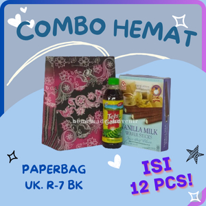 

Paperbag R7 BK Motif 2 Warna Ukuran 20x10x25 cm Isi 12 Pcs - Tas Souvenir
