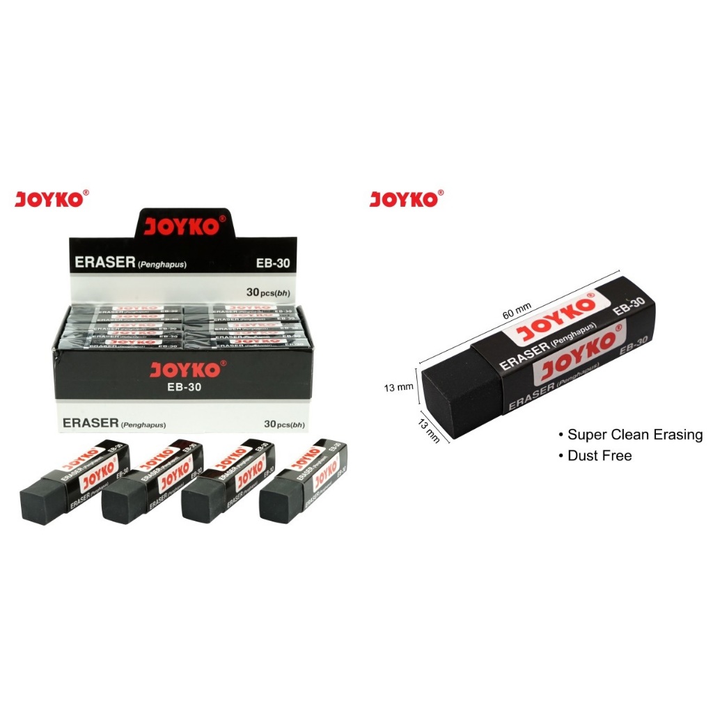 

Eraser / Penghapus Joyko EB-30 Hitam/per pcs
