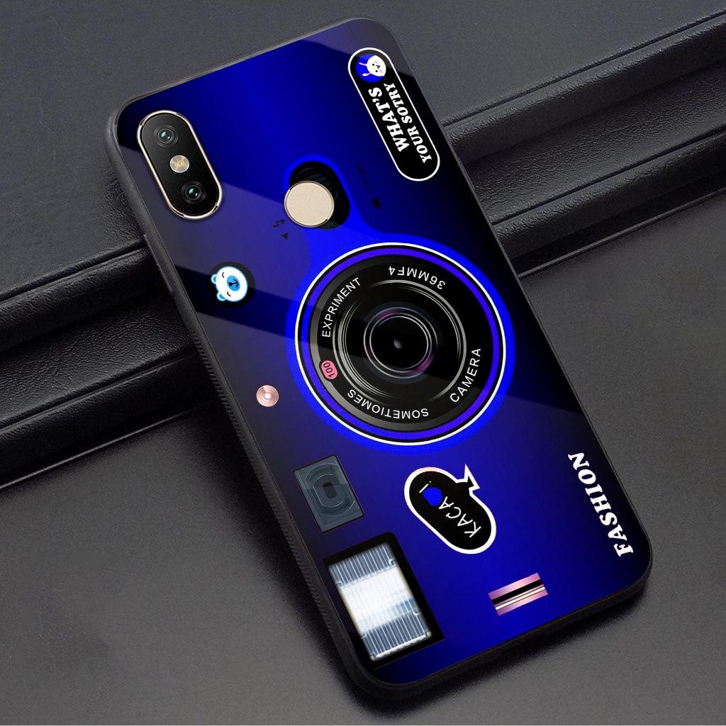 Case REDMI S2 - Casing Hp REDMI S2 - Motif ( KAMERA ) - Silikon Hp  REDMI S2 - Softcase Glass Kaca -