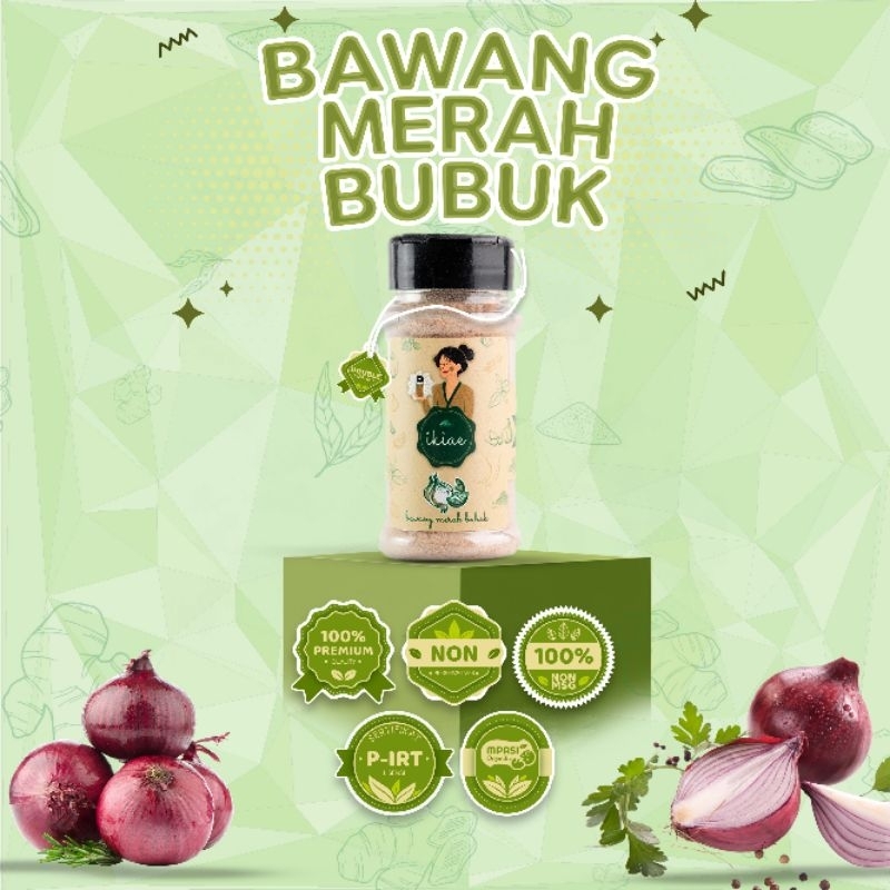 

Bawang Merah Bubuk / Shallot Powder / Bumbu Botol 55gr / Premium Quality / IKIAE