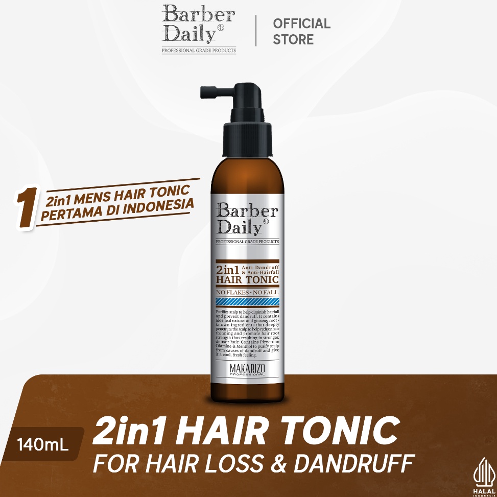 KODE T54I Makarizo Barber Daily 2 in 1 Hair Tonic 14 ml  Hair Tonic Spray  Perawatan Rambut Rontok  