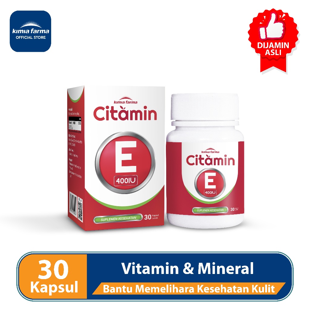 Citamin E 400 Iu 30 Kapsul / Vitamin E / Kimia Farma