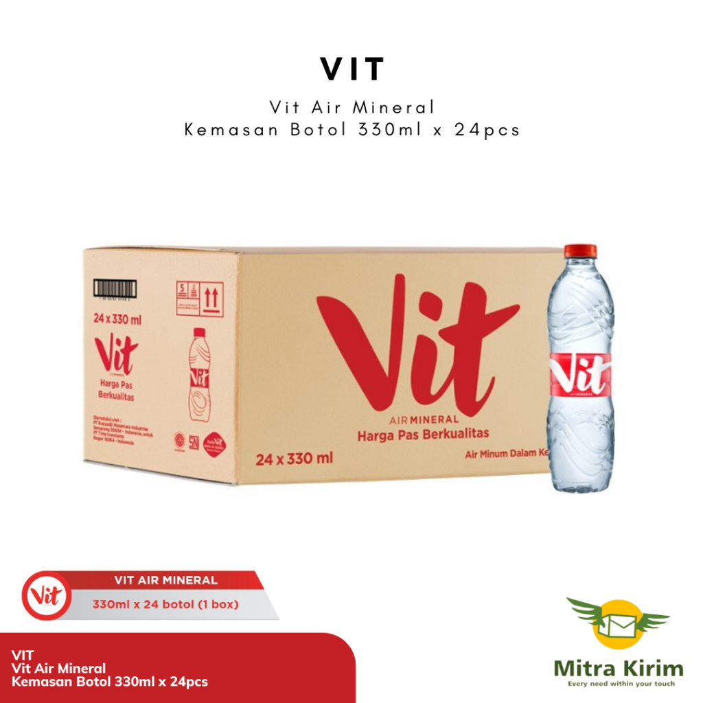 

VIT Air Mineral Botol 330ml x 24pcs - Per Karton