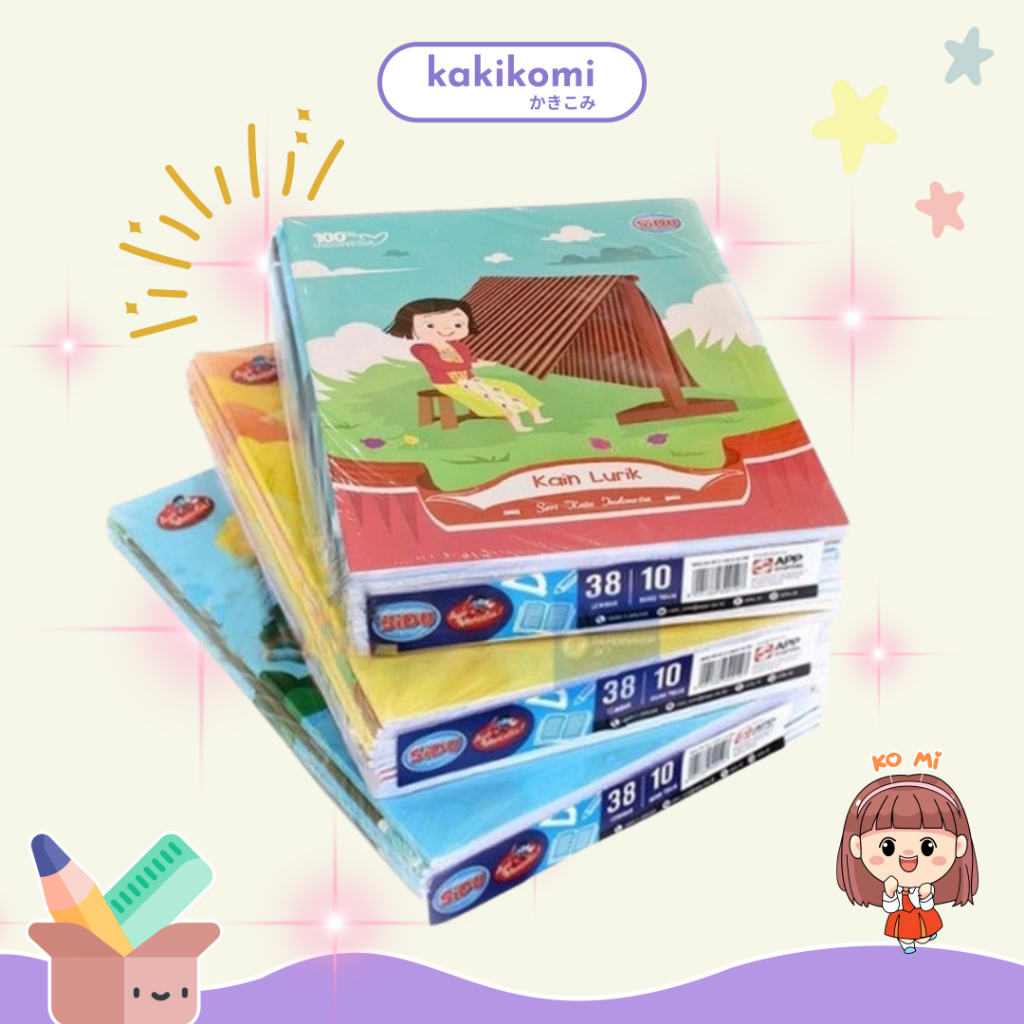 

Buku Tulis Sidu 38 Lembar Pack Isi 10Pcs / Buku Tulis Sidu Isi 38 Lembar Murah Promo Buku Sekolah