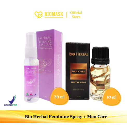 Bio Herbal Paket Pasutri Bio Herbal - 1 Pax Men Care + Feminine Spray BPOM Intimate Spray