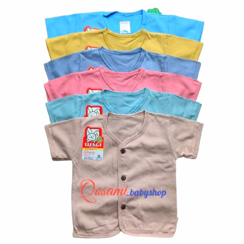 USAGI 3 Pcs Baju Pendek Newborn Bayi Polos SNI