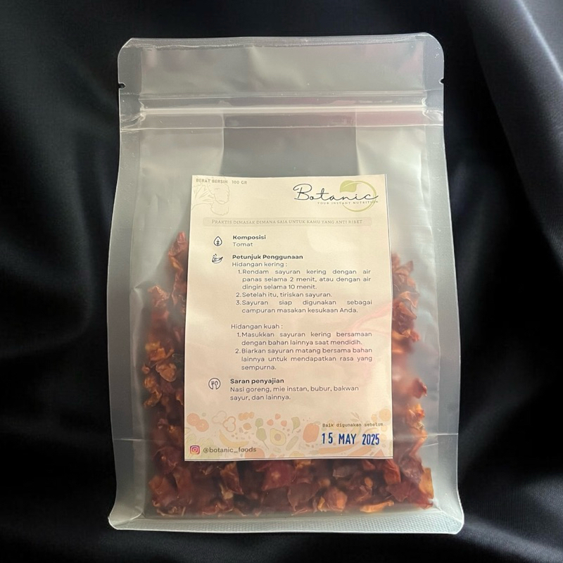 

Botanic Dried Vegetables / Sayuran Kering - Tomato / Tomat (100gr)