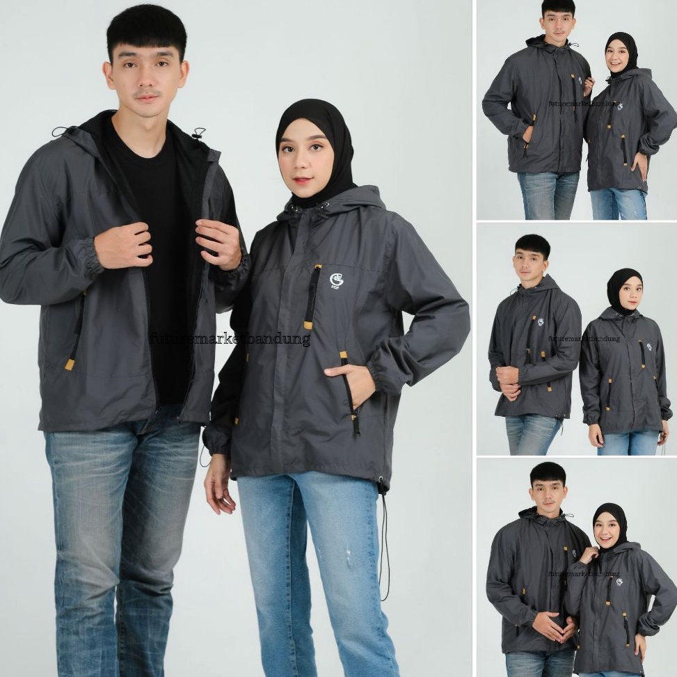 KODE B28Y Jaket Couple Parasut Jumbo Waterproof Original FCF SINAI Size M L XL XXL  Jaket Gunung Pri