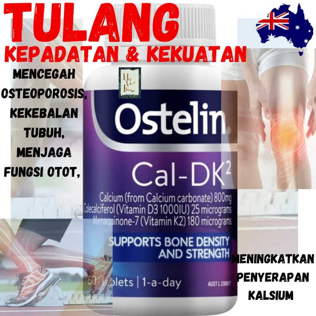 ostelin cal-dk2 60 tablets supports bone strength and bone density