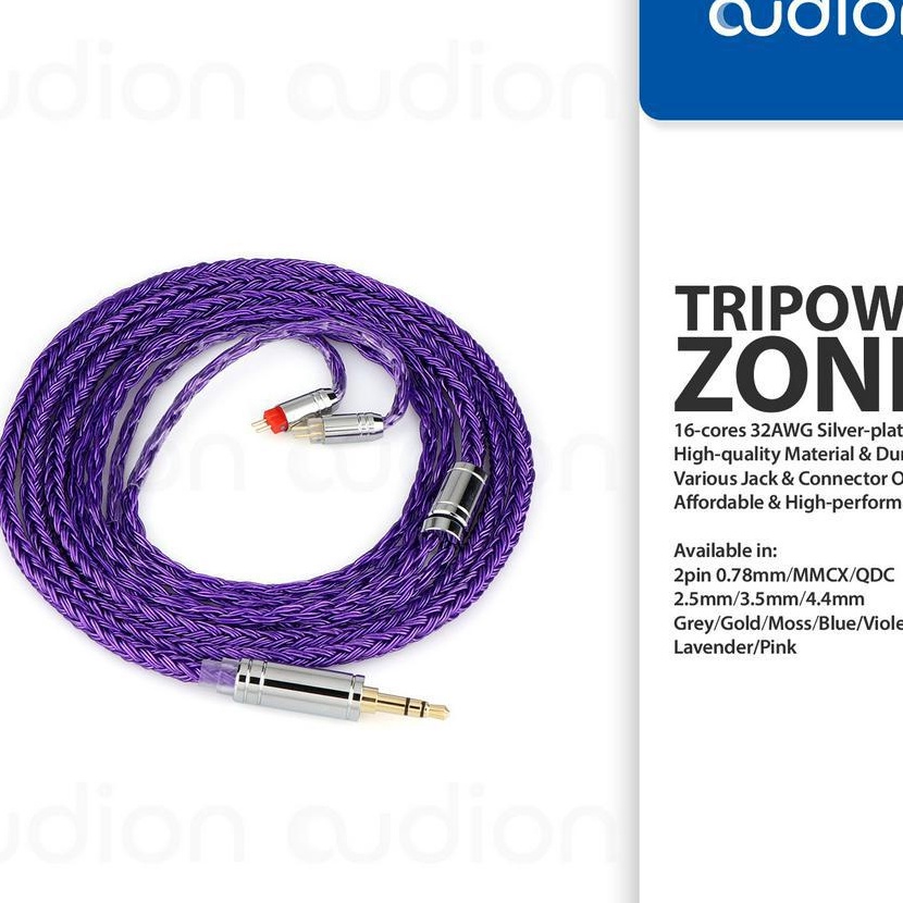 Ekstra TRIPOWIN ZONIE 16Core Silverplated Copper Upgrade Cable Kabel IEM 2pin 78MMCXQDC