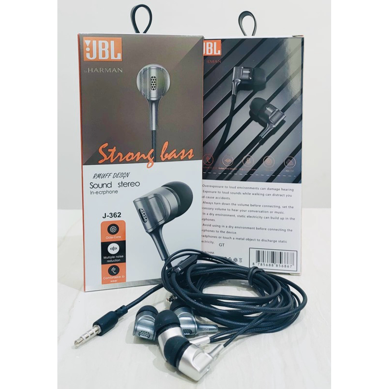 Earphone Handsfree Headset JBL J-364 / J-373 Stereo Pure Bass With Mic HF J373 J364 PureBass