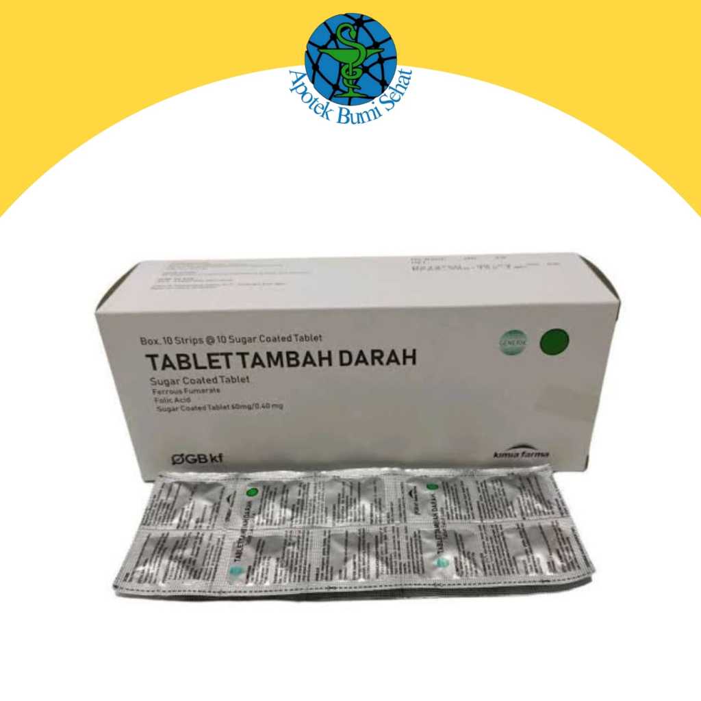 Tablet Tambah Darah Kimia Farma - obat penambah darah - Vitamin Penambah Darah strip 10tablet