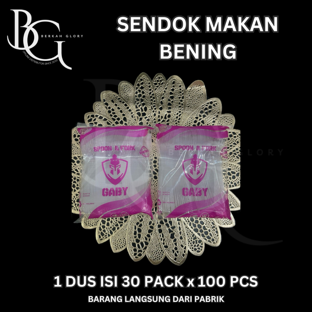 sendok plastik bening / sendok makan bening / sendok plastik isi 100 / sendok makan panjang