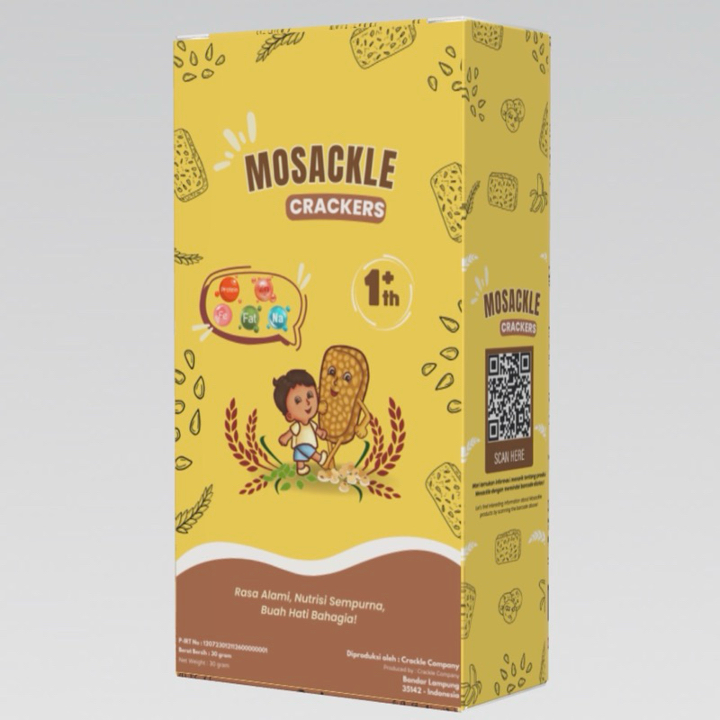 

Crackers Mosackle - Camilan Balita (1Box/6Pcs)
