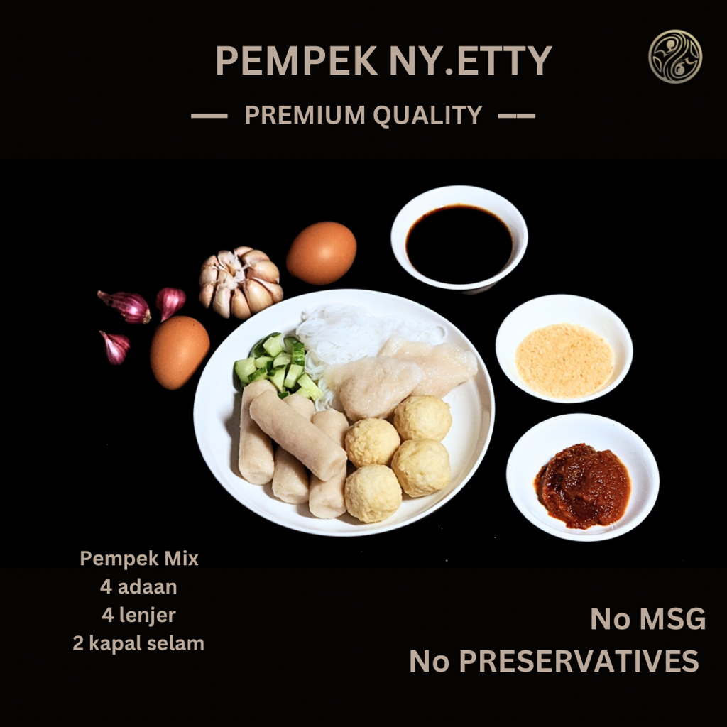 

Pempek Paket komplit Frozen 10 PCS - PEMPEK Ny.Etty - Khas Palembang 100% Ikan Tenggiri