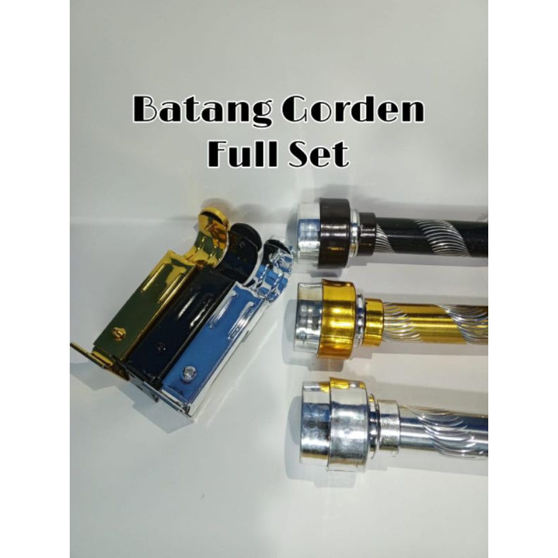 Batang Gorden minimalis Bulat / Besi Gorden Fullset/ Rail Gorden / Besi Gorden minimalis