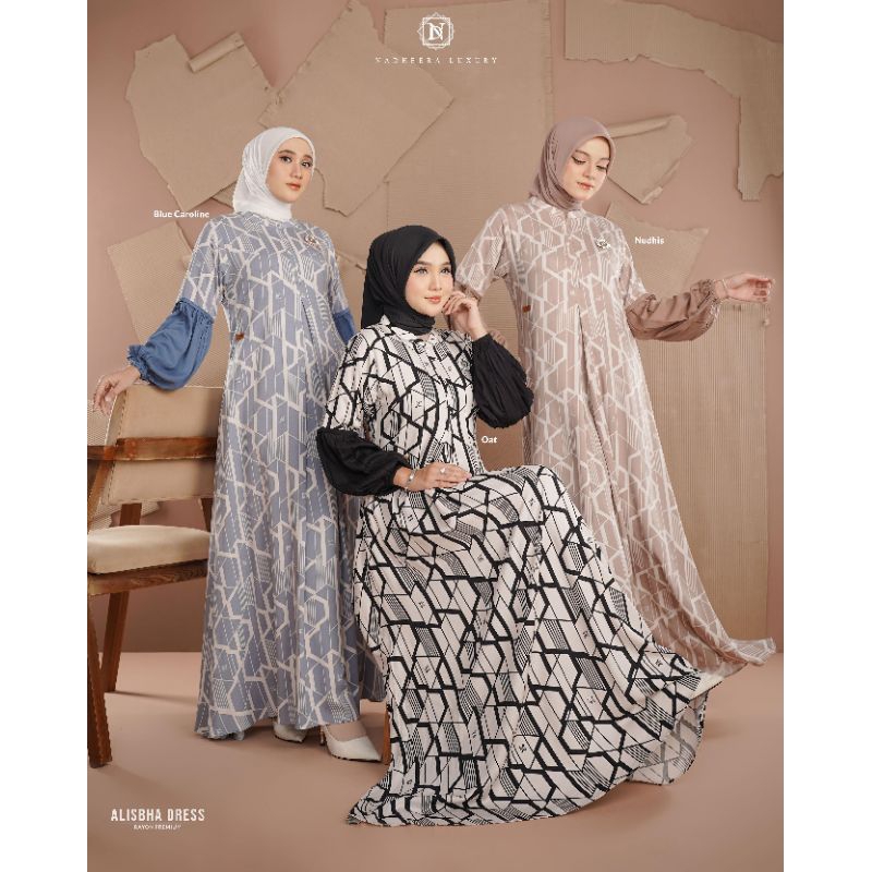 ALISHBA  SERIES by Nadheera luxury ✔️ COD ✔️ gamis couple