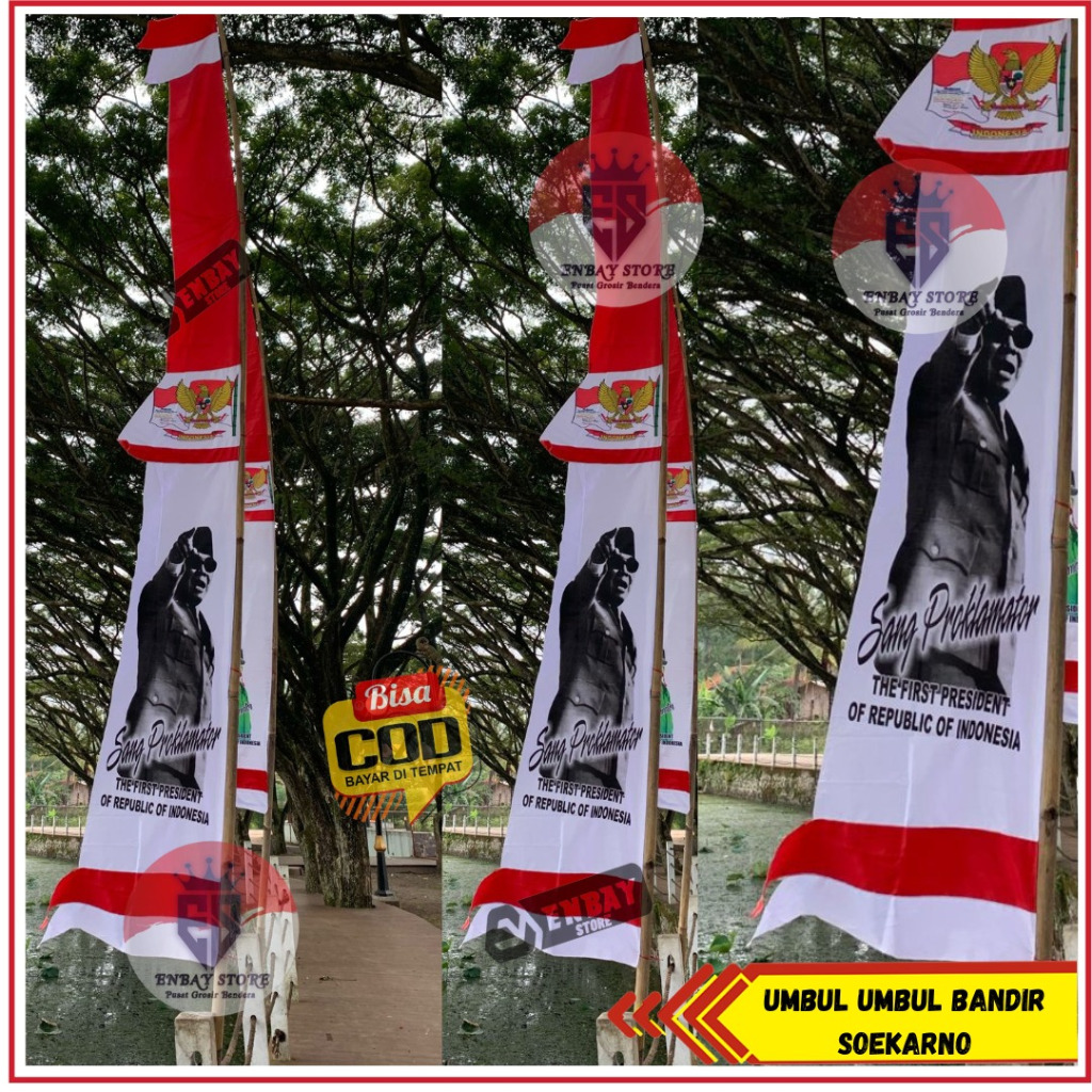 BENDERA UMBUL UMBUL  BANDIR SOEKARNO