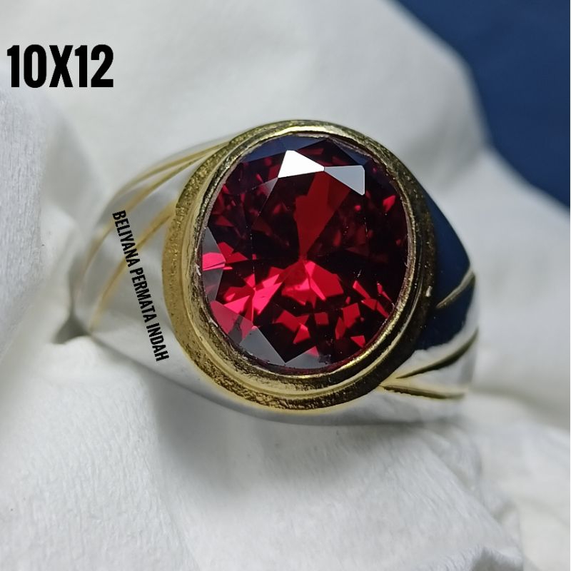 CINCIN BATU RED GARNET FULL CUTTING ORIGINAL CATAM