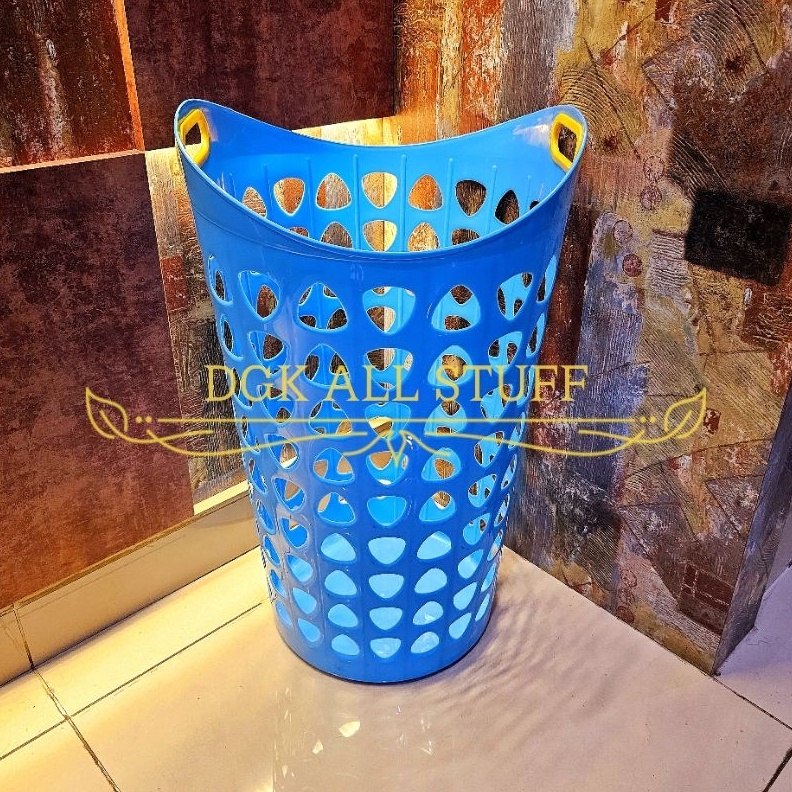 KODE P84A Keranjang Laundry Tempat Cucian Pakaian Baju Bayi Kotor Serbaguna JUMBO TINGGI BESAR Plast