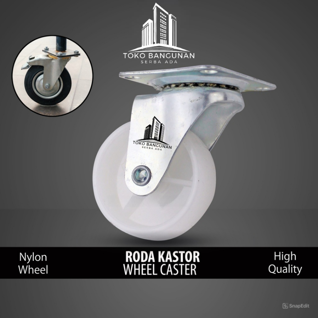 Roda Etalase Putih GNT 50mm (2 inch) 1pcs caster | roda caster