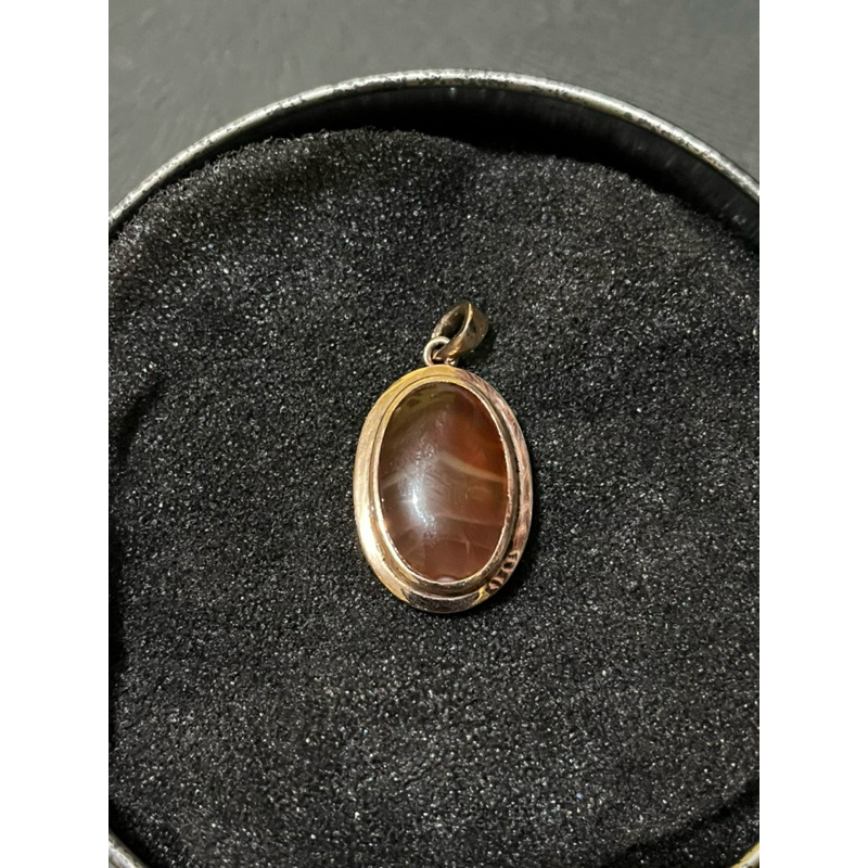 LIONTIN PERAK BATU AKIK JUNDER MERAH