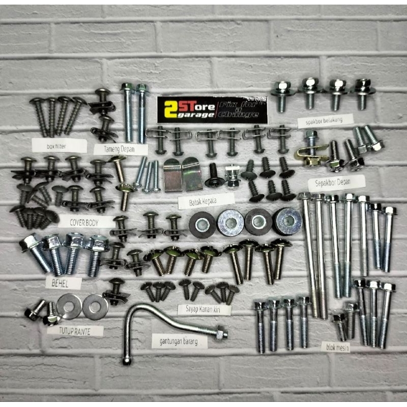 Baut Bodi Lengkap Full Body Honda Supra Fit New - Honda Fit X Fullset FullBody