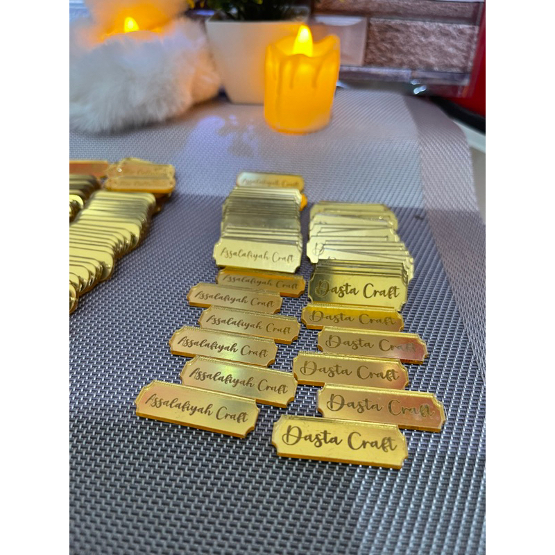 

Label Hijab Acrylic / Label Akrilik / Label Brand Akrilik Custom per 1pcs