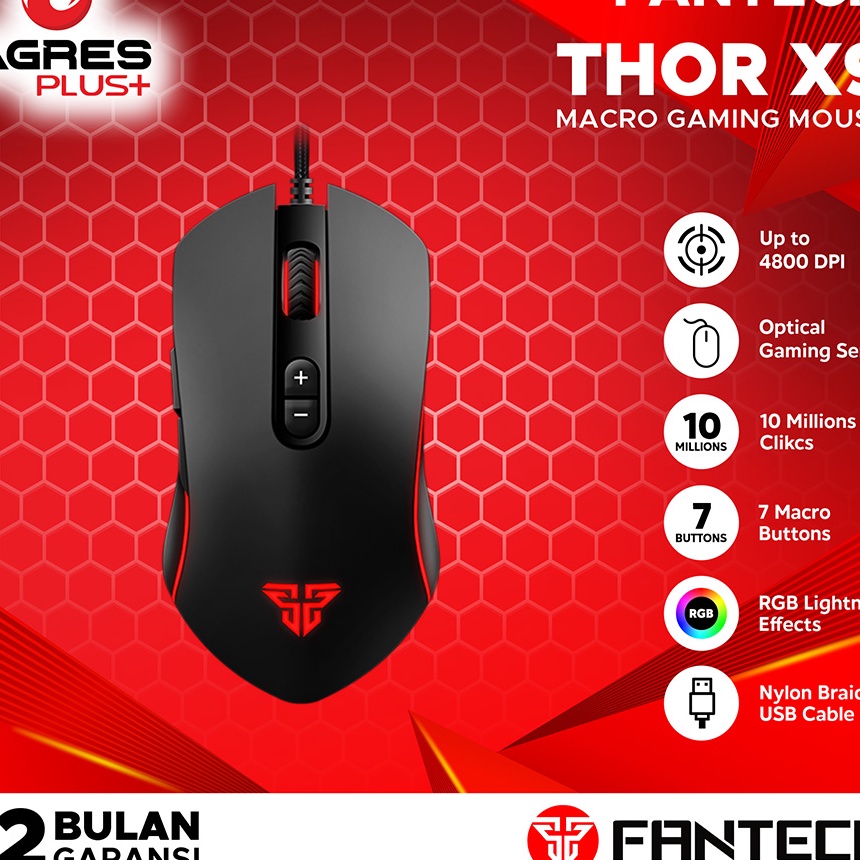 KF7 FANTECH Mouse Gaming Thor X9 Standart Macro KADO AGP