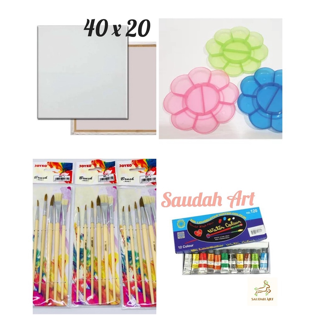 

DAHSYAT Paket Kanvas Lukis kanvas 4x2kuaspaletcat air