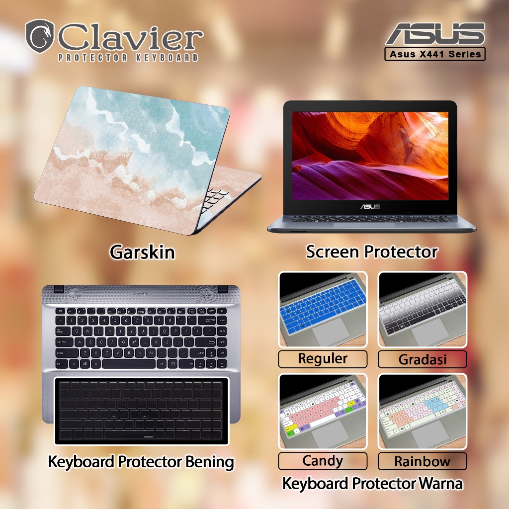 Cover Keyboard Screen Protector Garskin Laptop Anti Gores Asus X441 X441B X441BA X441M X441MA X441MA