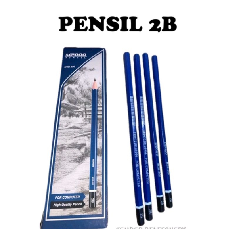 

GS 12PCS PENSIL 2B M2000 PENSIL SEKOLAH FOR KOMPUTER