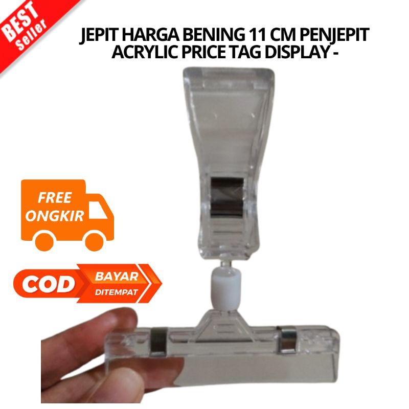 

[JK] BAYAR DI TEMPAT JEPIT HARGA BENING 11 CM PENJEPIT ACRYLIC PRICE TAG DISPLAY - JEPIT11CM