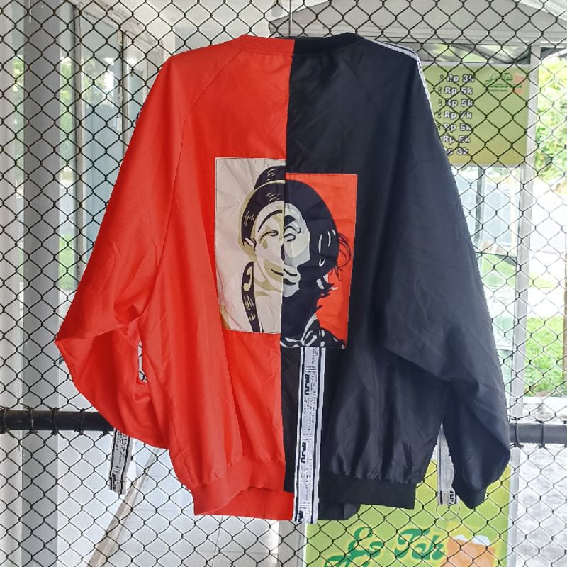 oversize jacket model varsity hip hop