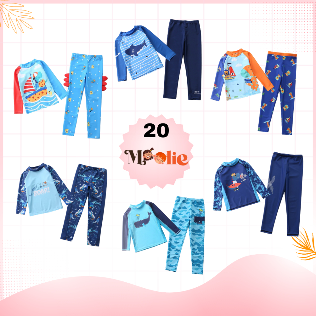 MO20 Moolie Baju Renang Anak Laki-laki Panjang/ Baju Renang Anak Laki-laki