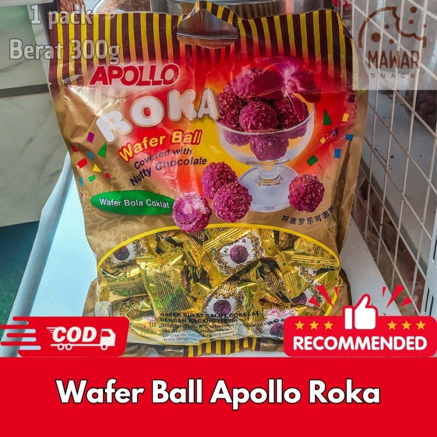 

wafer bola coklat roka 1pack - roka coklat - coklat bola