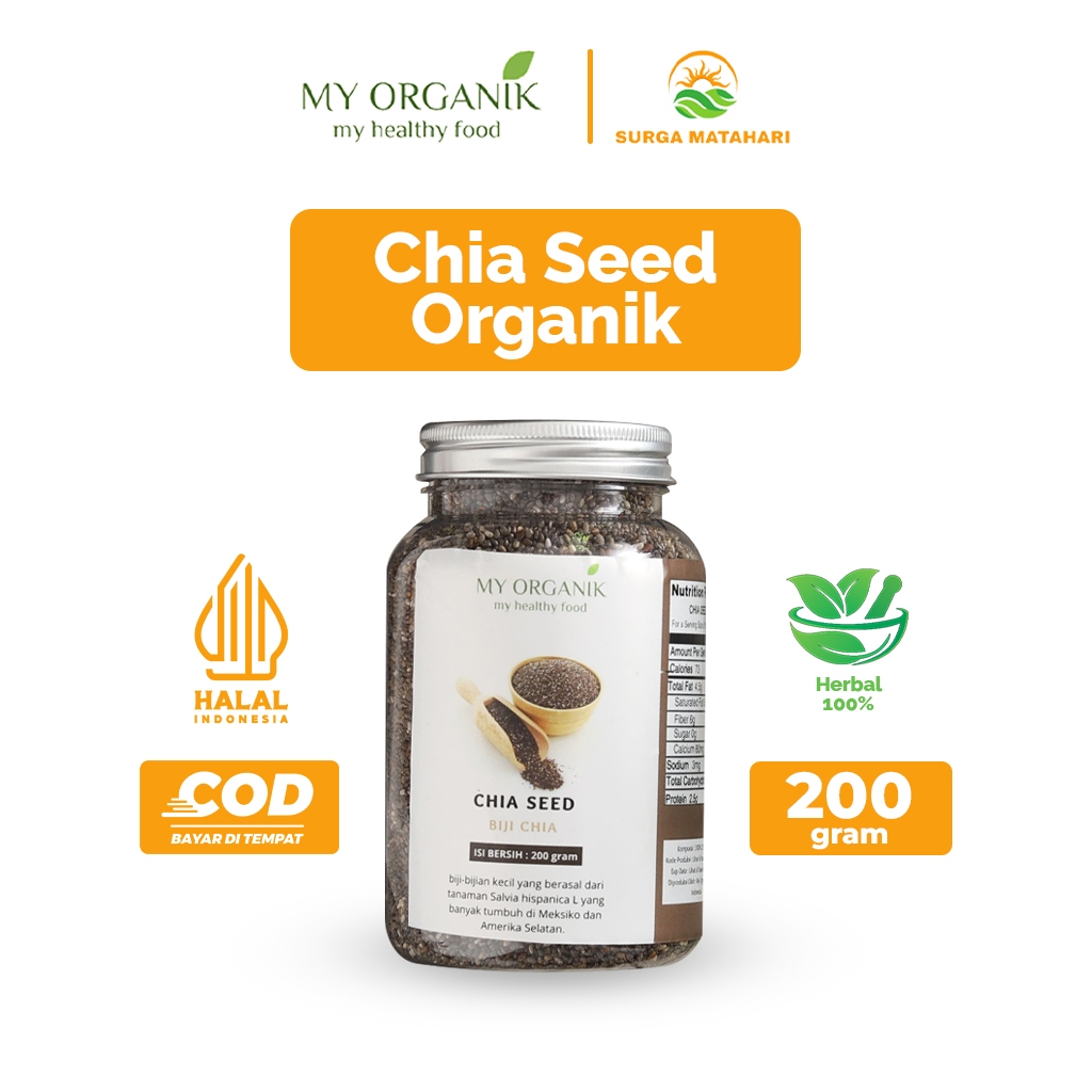 

My Organik Chia Seeds Hitam Organik asli tanpa campuran dan pengawet Original 100% Murni non GMO