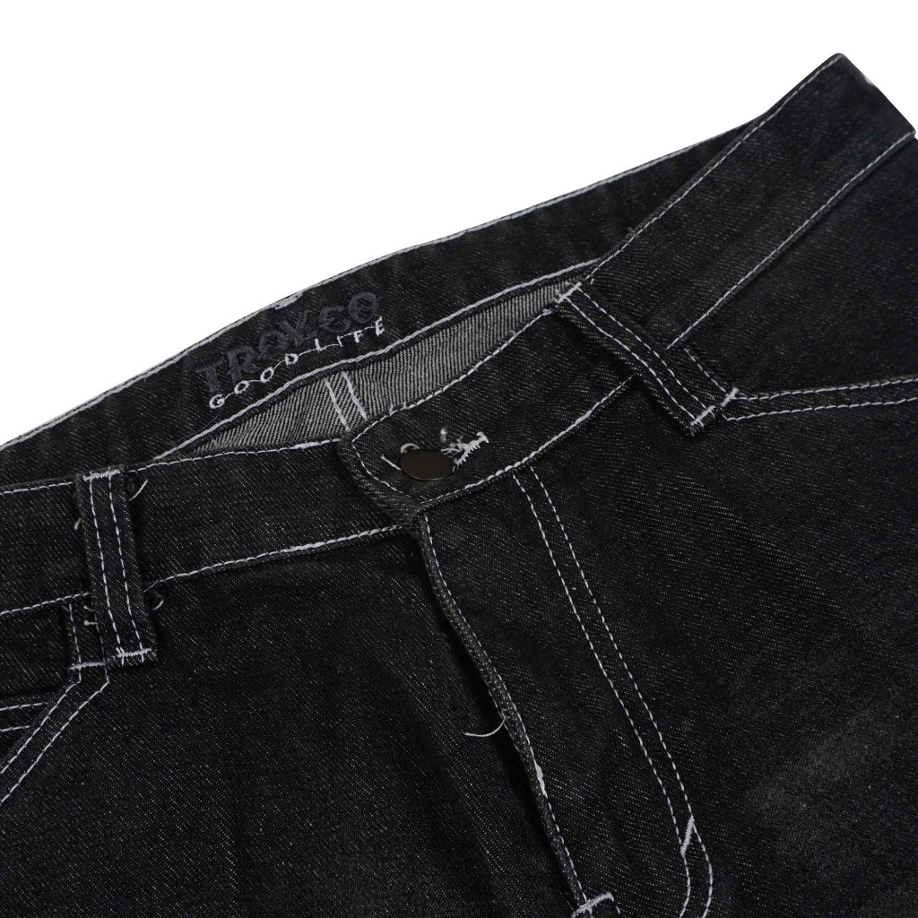 Troy Company Carpenter Pants Jeans Celana Panjang Denim Washed Black CJ 131