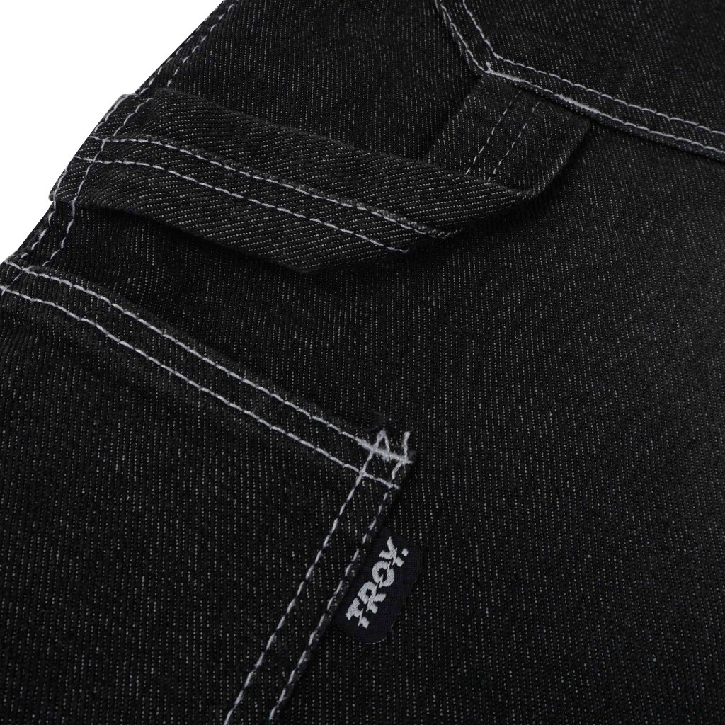 Troy Company Carpenter Pants Jeans Celana Panjang Denim Washed Black CJ 131
