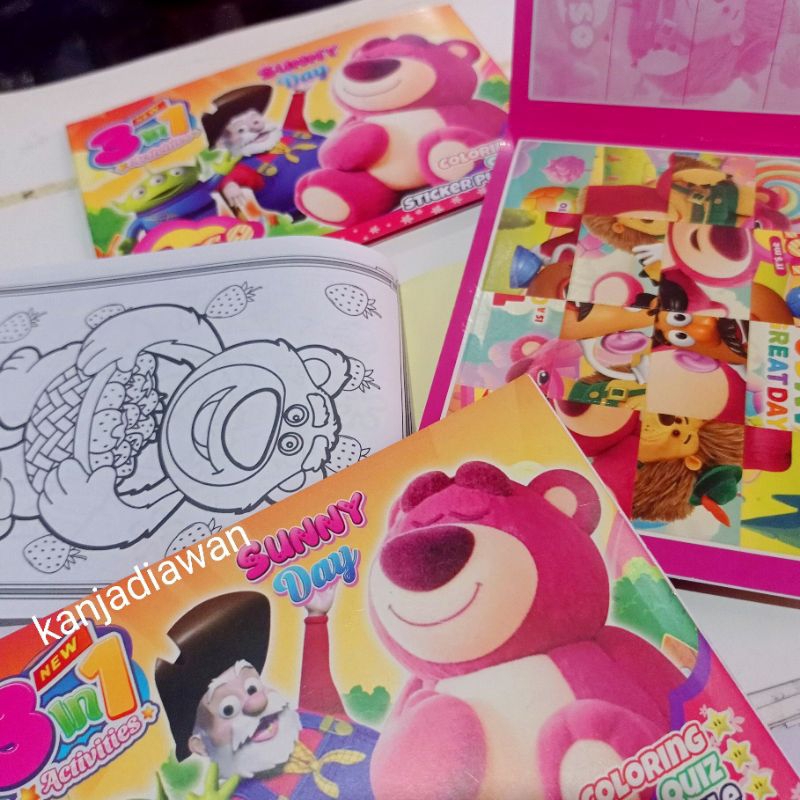 

Buku Edukasi Lotso Book Buku Aktivitas Mewarnai Puzzle