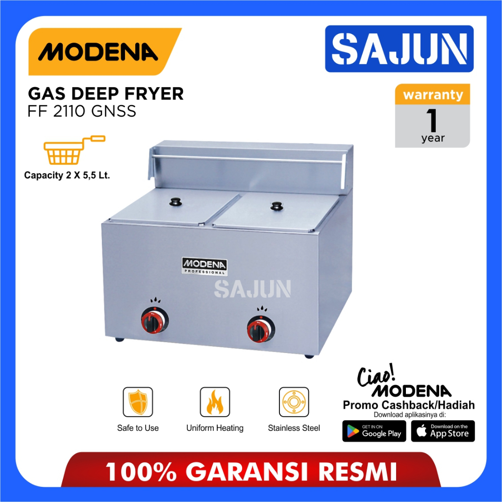 Modena Deep Fryer Gas - Penggorengan Gas - FF 2110 gnss