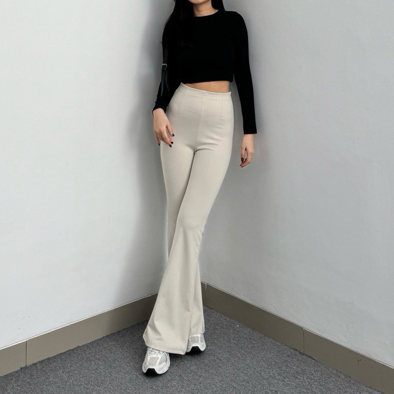 relieu.id - Celana Scuba Flare Pants - Celana Scuba Kantor - Celana Scuba Jumbo - Celana Scuba XXL -